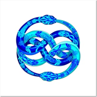 Blue Ouroboros Posters and Art